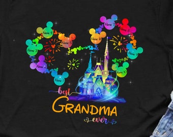Custom Nana Mama Disney Shirts, Nana Mouse Mama Grandma Personalized Kids Name Dinseyworld, Disney Best Mama Ever, Mother's Day Gifts