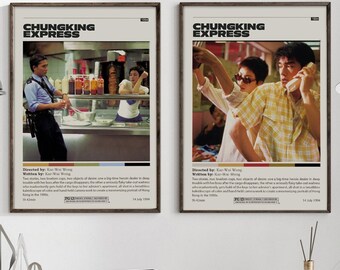 Custom Chungking.Express Poster, Chungking.Express 90s Film Poster, Vintage Retro Art Print, Police Officer 663 and 223, Gift Decor Unframed