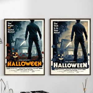 Halloween 1978 Movie Poster, Halloween Horror Film Retro Poster, Michael Myers, Happy Halloween Wall Art, The Night He Came Home, Unframed