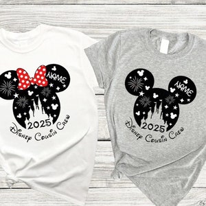 Custom Disneyland Cousin Crew 2025 T-shirt, Personalized Disneyworld Cousin Squad, Matching Cousin family Trip Shirts, Disney Custom Name