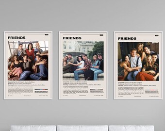 Custom Friends 90s Tv Show Poster, Chandler Rachel Monica Phoebe Ross Joey Vintage Poster, Retro Gift For Him, Her, Friends, Decor Unframed