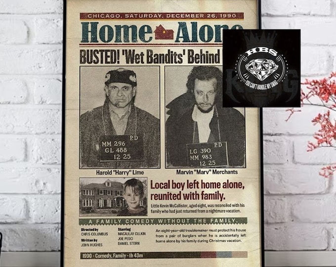 Home Alone Movie Poster: 90s Film, Wet Bandits, Kevin McCallister