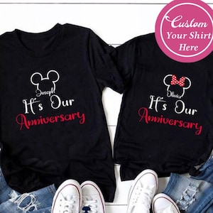 Personalisiertes Disneyland-T-Shirt, Hochzeit, Valentinstag, tolles Geschenk für Paar, Ehemann, Frau, Liebhaber