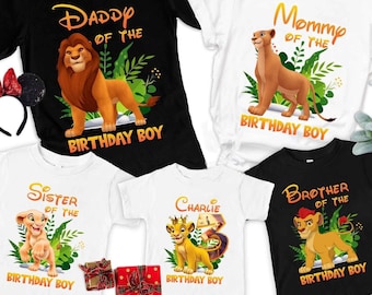 Personalized Lion-King Birthday Shirts, Disneyland Lion and Friends Birthday Shirt, Hakuna Matata, Family Disney Safari Trip, Animal Kingdom