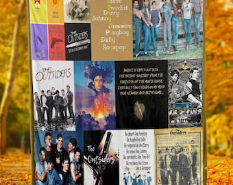 The Outsiders 80s Movie Fleece Blanket, The Outsiders Vintage Blanket, Retro Teen Blanket, Christmas, Birthday Great Gifts For Him, Her