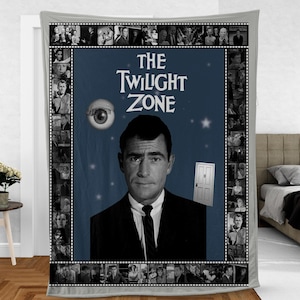 The Twilight Zone Tv Series Vintage Blanket, Twilight Zone 1959 Movie Fleece Blanket, Christmas Gift, Birthday Gift for Him, Her, Film Fan