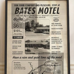 Affiche de film d&#39;horreur Psycho 1960 Bates Motel Norman Marion Crane affiche vintage minimaliste Flyer femmes hommes journal décor affiche sans cadre