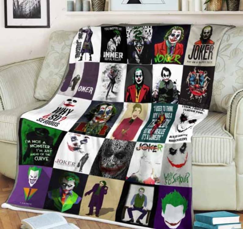 Joker Thriller Fleece Blanket, Horror Clown Blanket, Arthur Fleck