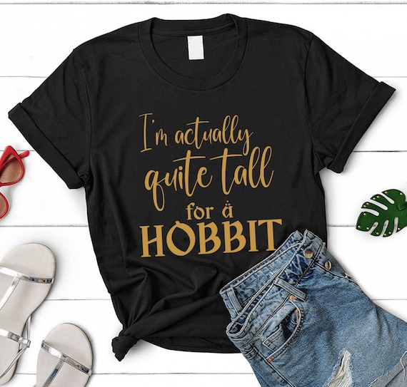 Hobbit Shirts, I'm Actually Quite Tall, Rings of Movie Power Tshirt, Tolkien Tee, Lord of Movie Rings, Gift for Film Lover, Joke Shirt