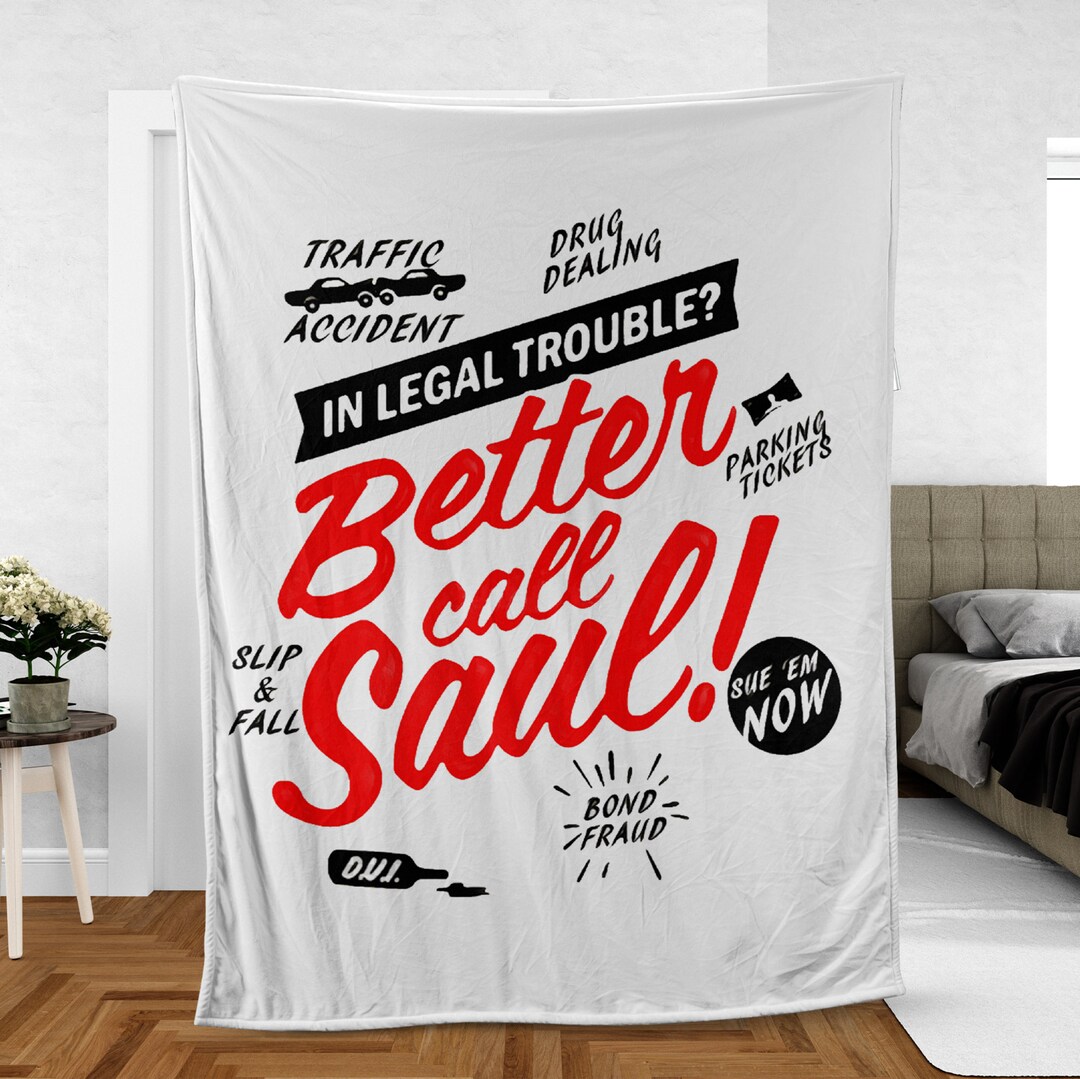 Better Call Saul Fleece Blanket, Walter White, Jimmy Mcgill, in Legal