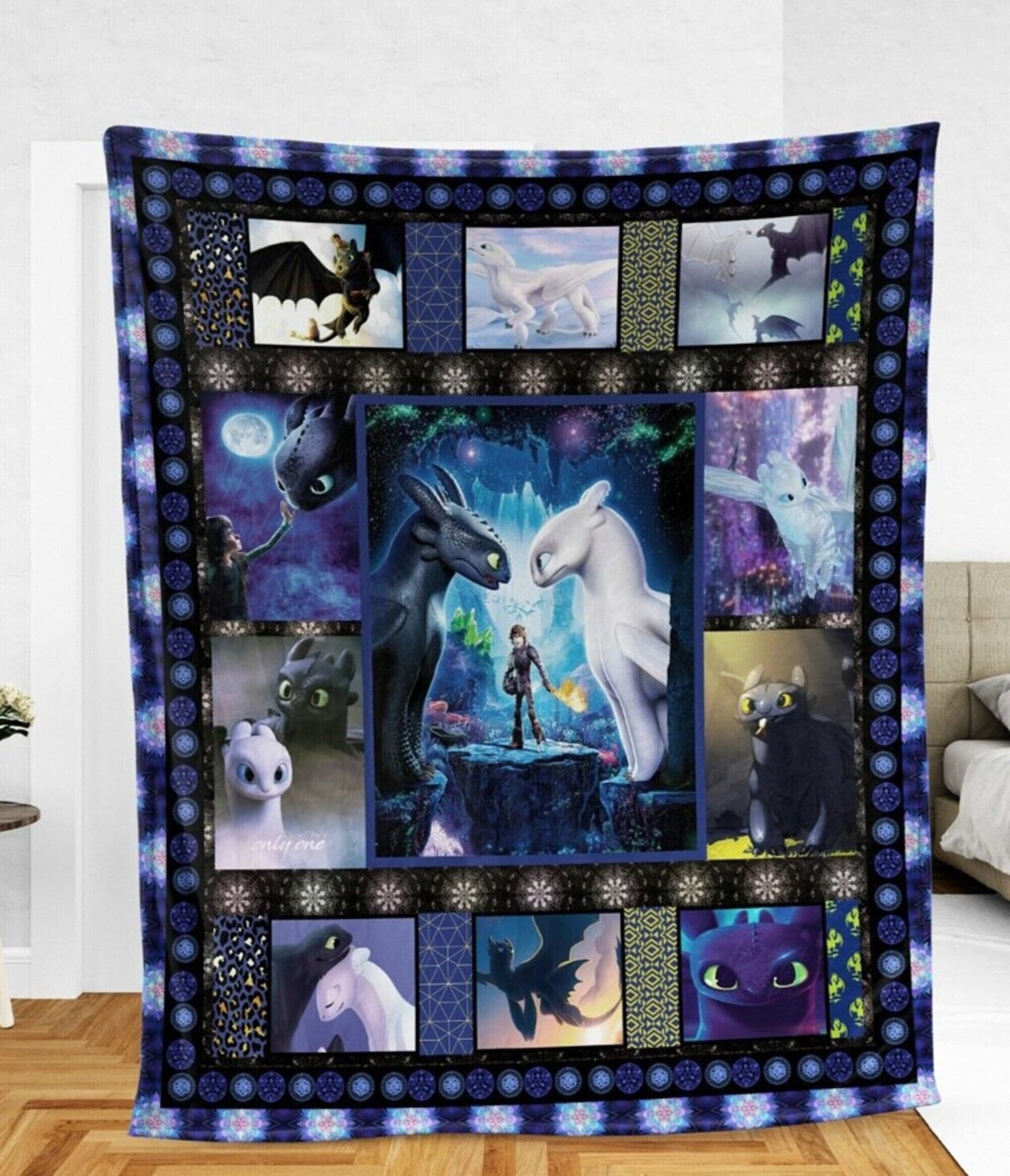 How to Train Your Dragon Cute Blanket Dragon Animated Movie - Etsy