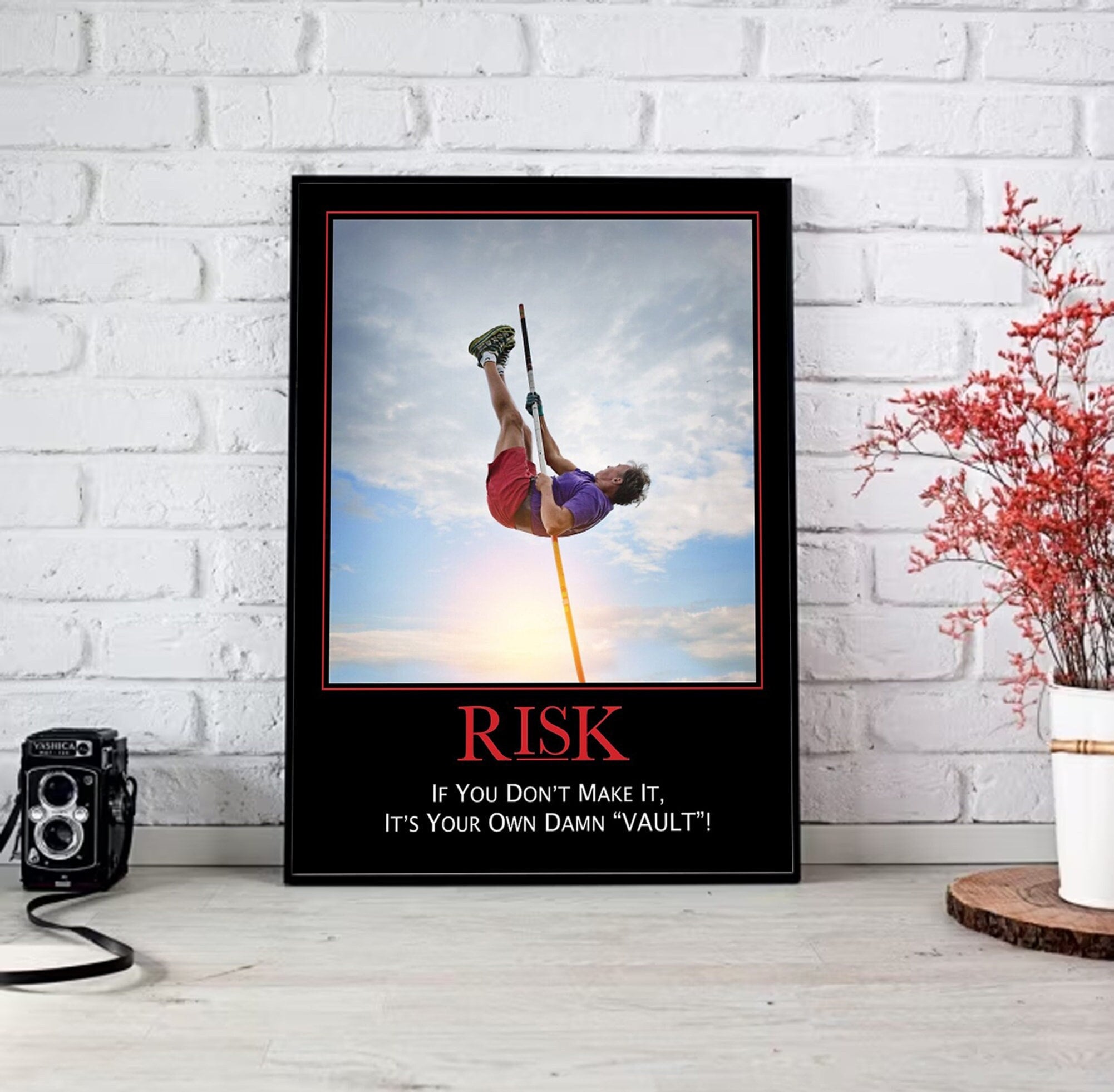 Risk-If You Don't Make It Its Your Own Damn Vault Poster, Taking Risks Quotes Minimalist Poster Funny Gift for Men Woman Wall Decor Unframed