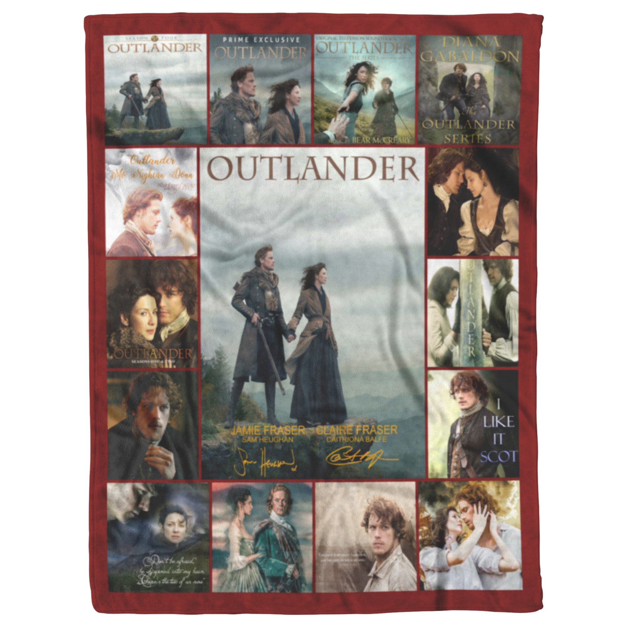 Discover Outlander TV Series Blanket, Jamie Fraser Claire Fraser Fleece Blanket