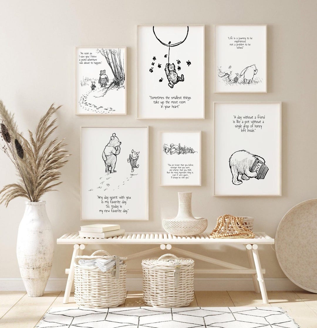 Winnie-the Pooh Quote Vintage Poster, Winnie-the Pooh and Friends, Pooh ...