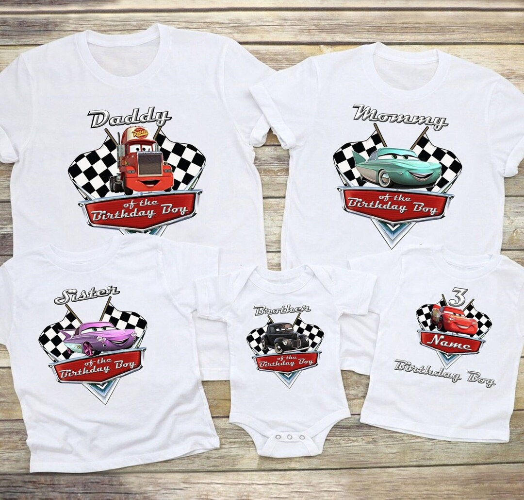 Disneyworld Cars Birthday Shirts, Custom Cars Theme Birthday Party Shirts, Cars Personalized