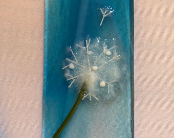 Dandelion clock, sun catcher , gift, wedding favours.