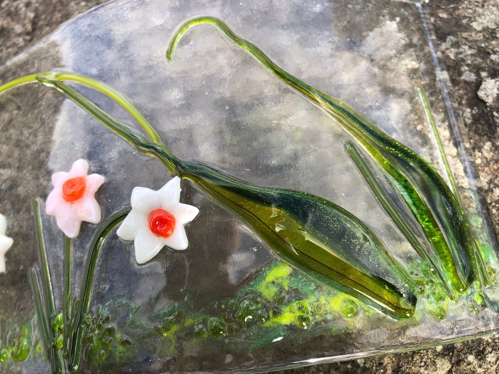 Daffodil Fused Glass. Freestanding. Mothers Day. Perfect Gift Etsy