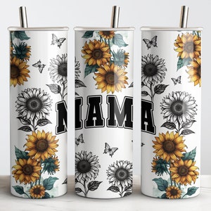 Sonnenblume 20 Unze Skinny Tumbler Sublimationsentwürfe, Becher PNG, Becher PNG, digitale Sofortiger Download PNG-Datei