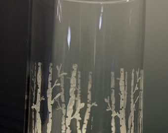 Etched Drinking Glass