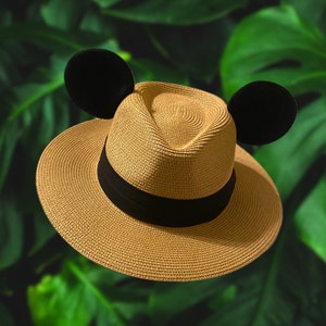 Summer Mouse Ears Hat | Sun Hat | Theme Park Fedora Panama UPF 50+ Headwear