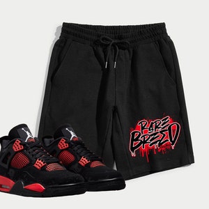 Rare Breed Men's Fleece Shorts To Match Jordan 4 “Red Thunder”