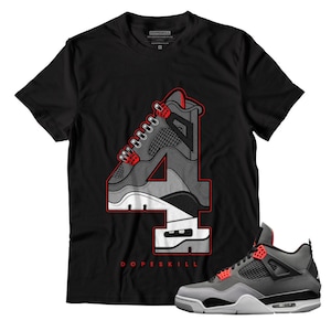 No.4 Unisex Shirt Match Jordan 4 Infrared