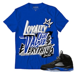 NEW L Unisex Shirt Match Jordan 5 Racer Blue - Racer Blue Tshirt