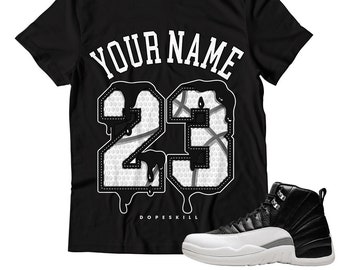 red and black 12s shirt