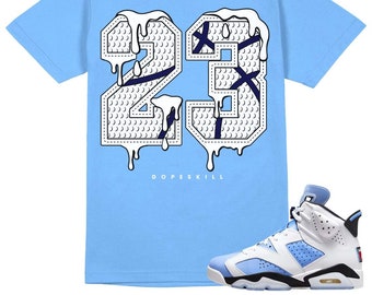 Number No.23 Unisex Shirt Match Jordan 6 University Blue - University Blue T-shirt