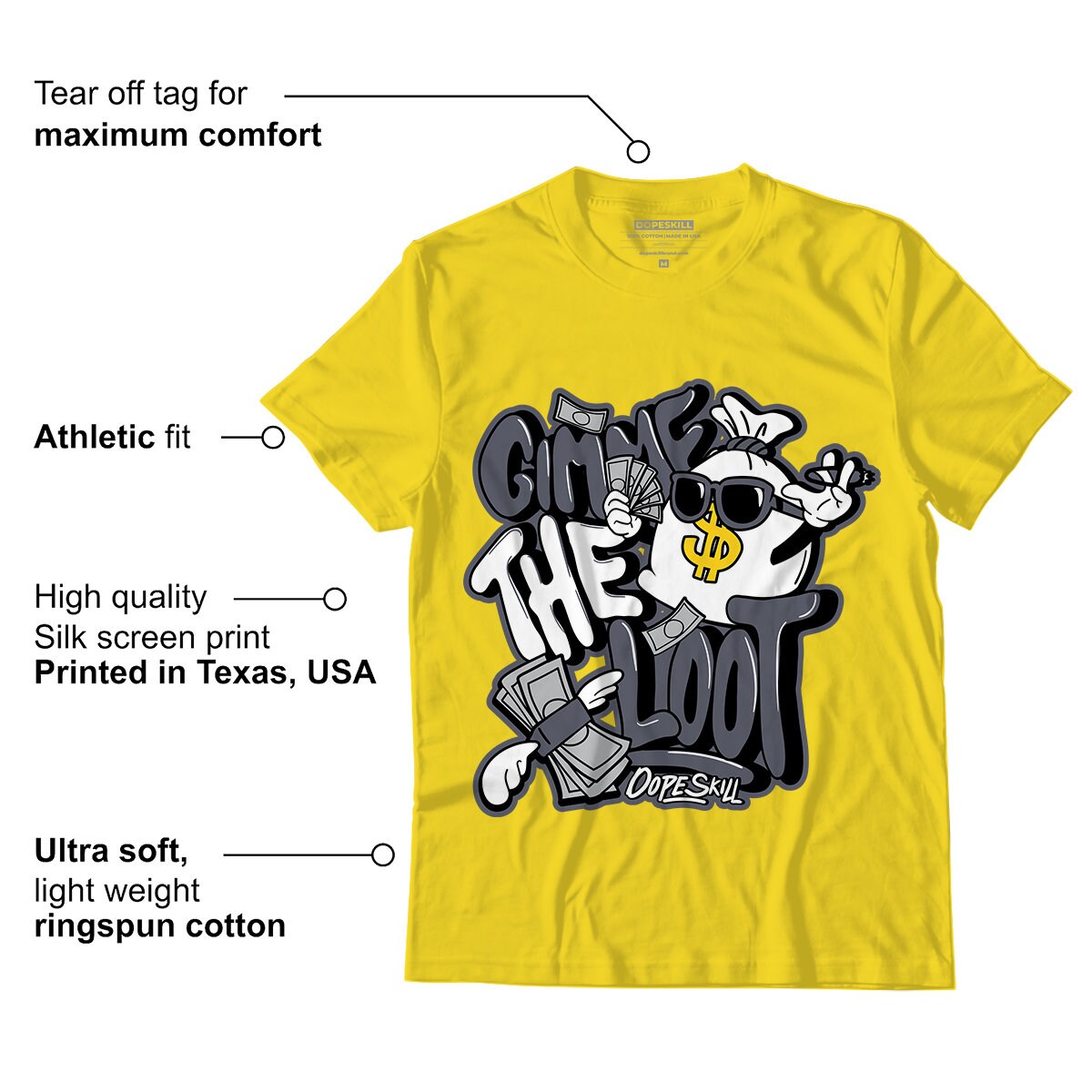 GIMME THE LOOT Unisex Shirt Match Jordan 4 Lightning - Tour