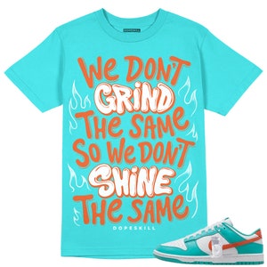 Dunk Dolphins DopeSkill Unisex Shirt Grind Shine Graphic - Tahiti Blue Tshirt
