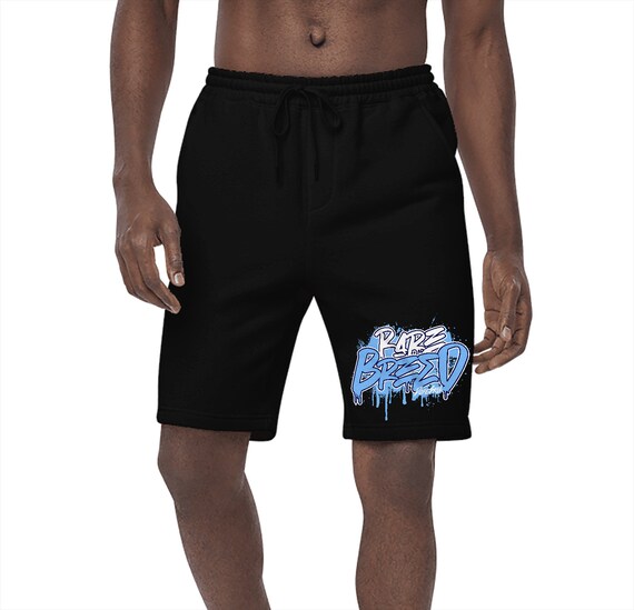 R.B Men s Fleece Shorts to Match Jordan 6 University Blue Etsy