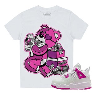 Hyper Violet 4s DopeSrill Kleinkind T-shirt B.E.A.R Grafik
