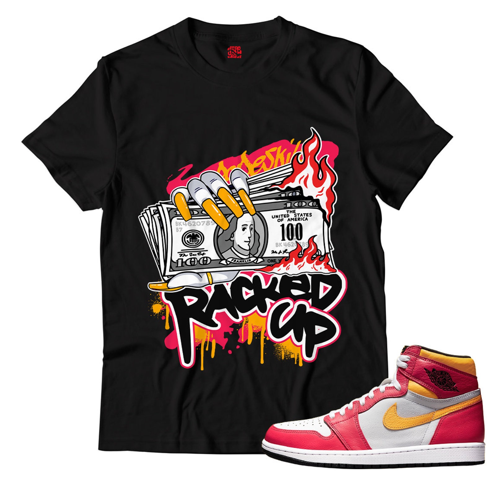 R.U Unisex Shirt Match Jordan 1 Light Fusion Red | Etsy