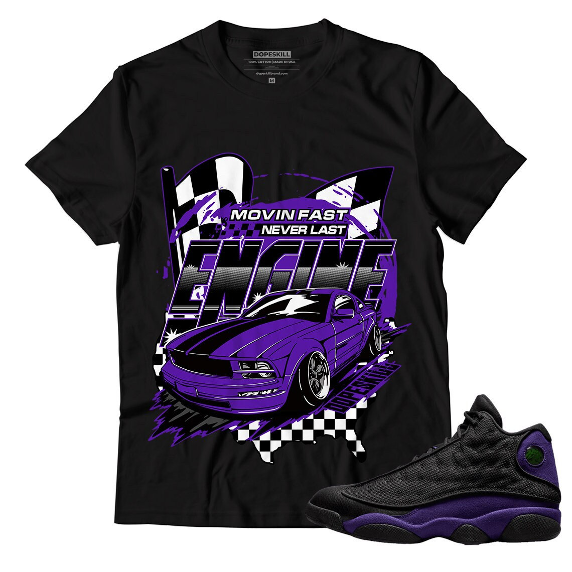 [teket] / ☆ 25SS Saving Tee / Purple ENGINE Tshirt Unisex Shirt Match Jordan 13 Court Purple - Etsy