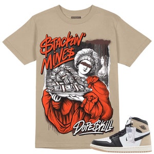 Latte 1s DopeSkit Unisex Shirt Stackin Mines Graphic - Mittelbraun Tshirt