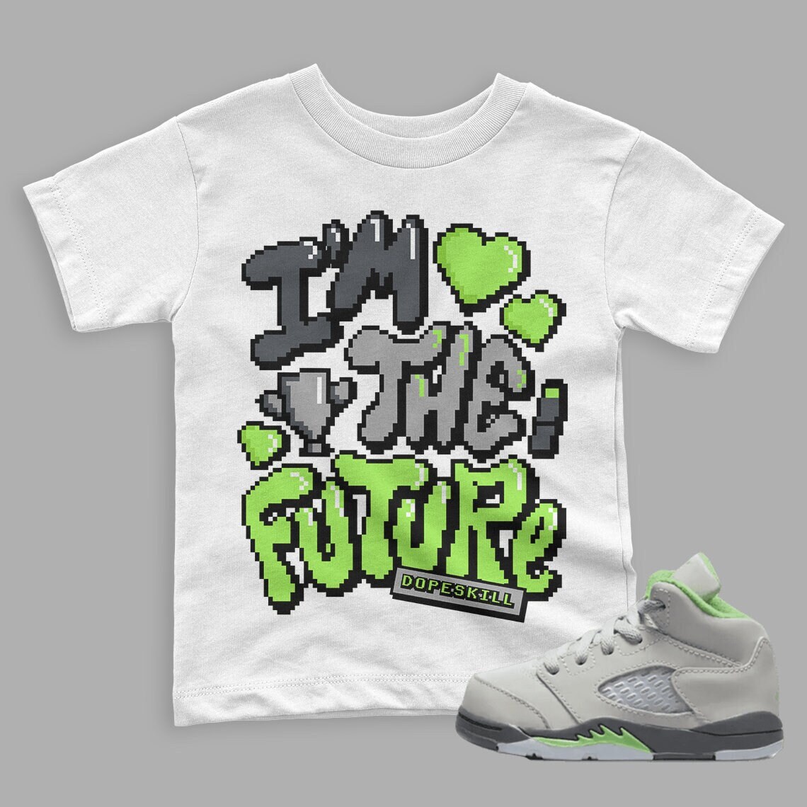 Lime green and grey shirt Clearance