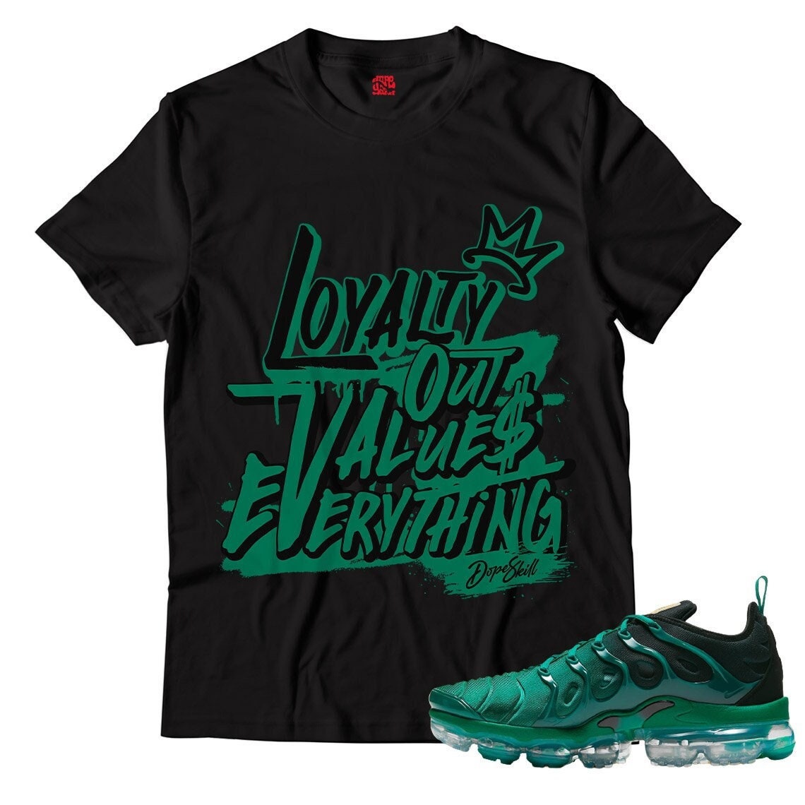 vapormax plus aurora green shirt
