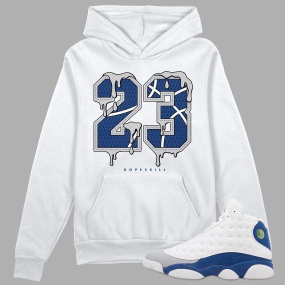 Number No.23 Unisex Hoodie Match Jordan 13 French Blue - Etsy