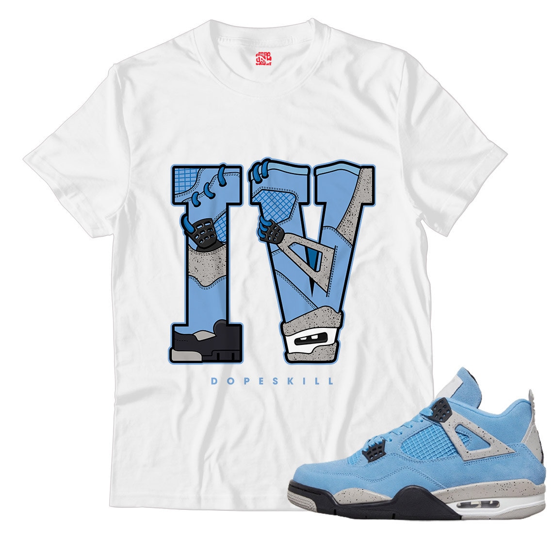 IV Jordan 4 Unisex Shirt Match Jordan 4 University Blue - Etsy
