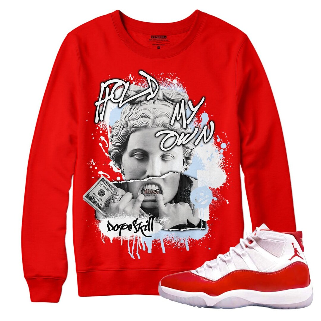Cherry 11s Dopeskill Varsity Red Crewneck Sweatshirt H.M.O Etsy