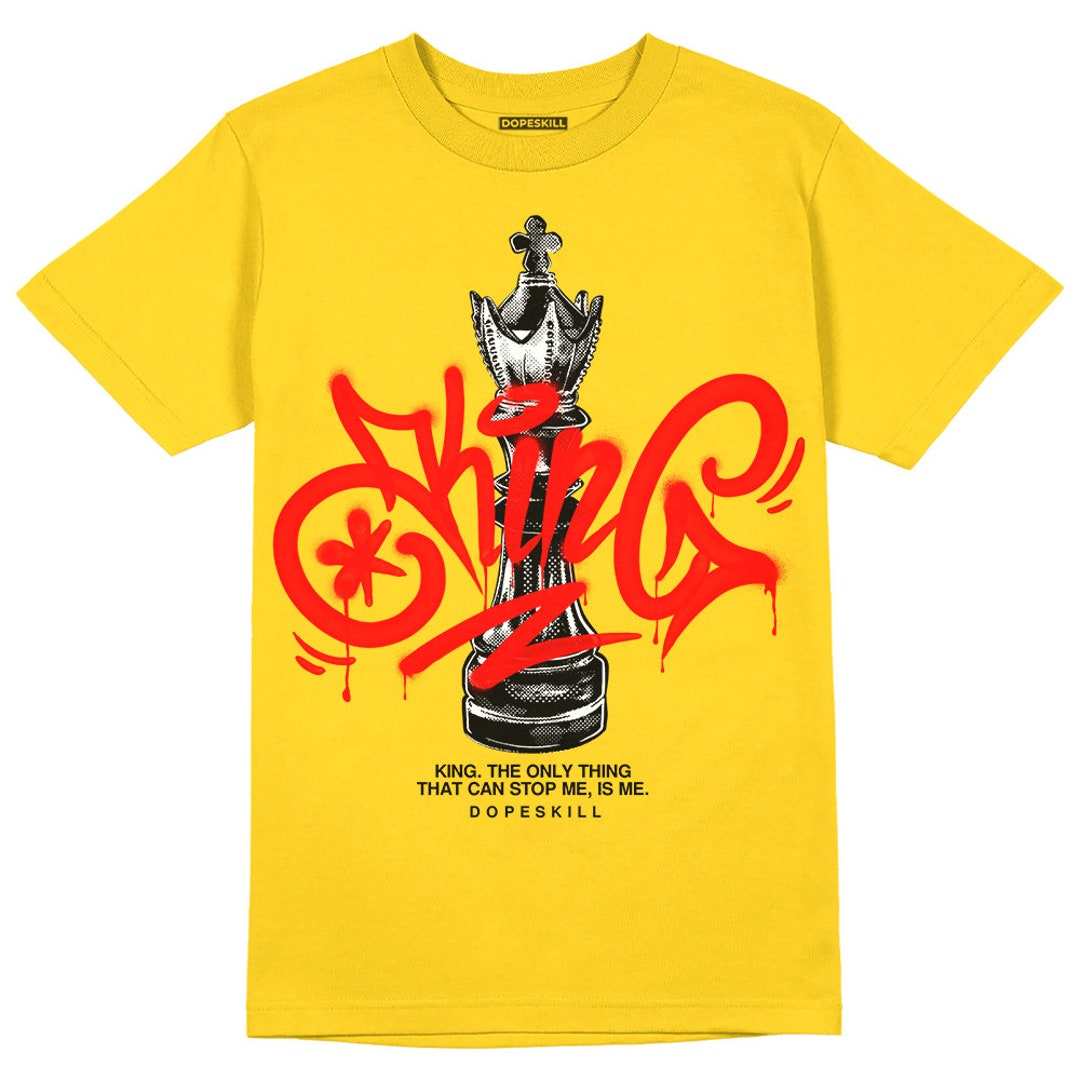 Okergeel 6s DopeSkill Unisex Shirt King Chess Graphic Gele T shirt Etsy Belgie