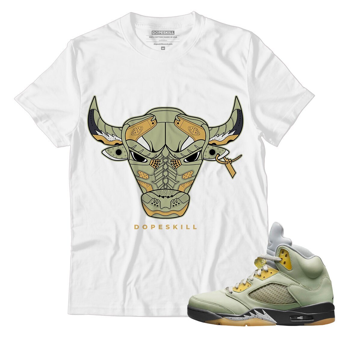 Sneaker Bull Unisex Shirt Match Jordan 5 Jade Horizon - Etsy