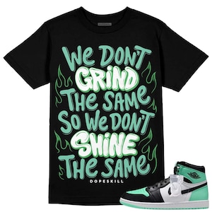 Camisa unissex DopeSkill Green Glow 1s Grind Shine Graphic