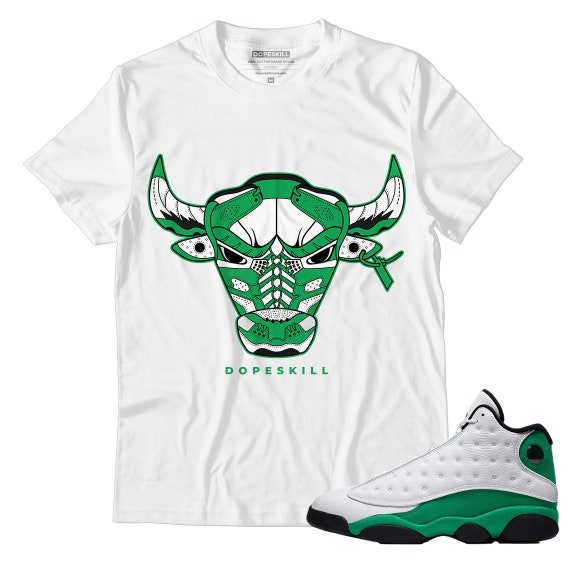 Sneaker Bull Unisex Shirt Match Jordan 13 Lucky Green | Etsy Denmark