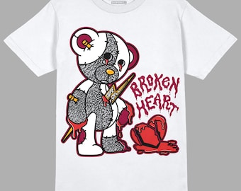 Broken Heart Unisex Shirt Match Jordan 3 Cardinal Red