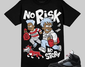 Black Metallic OG 5s Shirts to Match Sneaker Match Tees Black Metallic OG 5s Shirts to Match Sneaker Match Tees