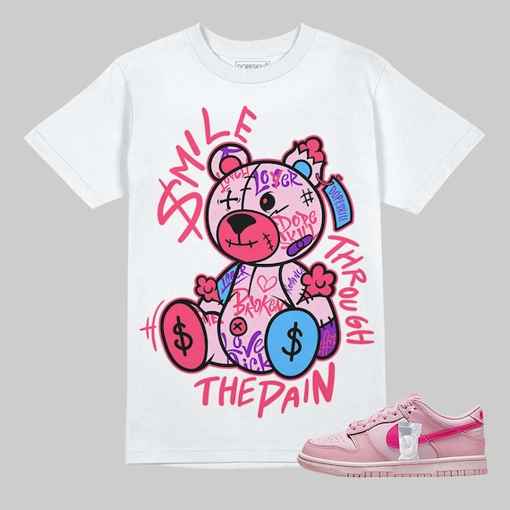 Streetwear Graphic Tee, Triple Pink Dunks Unisex Graphic