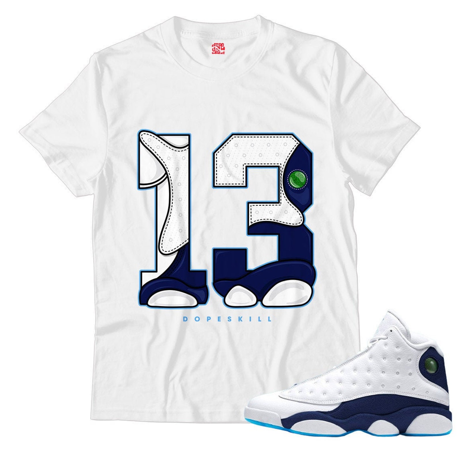 No.13 Unisex Shirt Match Jordan 13 Obsidian | Etsy