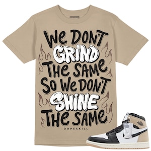 Latte 1s DopeSkit Unisex Shirt Grind Shine Graphic - Mittelbraun Tshirt
